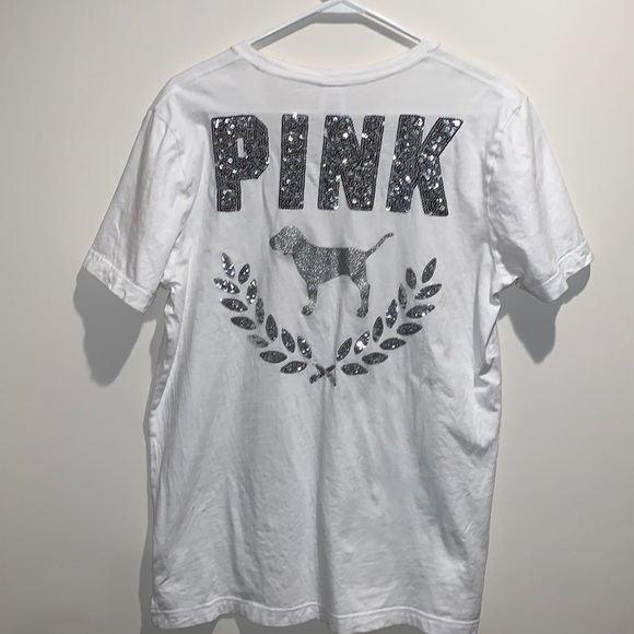 PINK Victoria's Secret Tops - PINK Victoria’s Secret sparkly sequin tee shirt